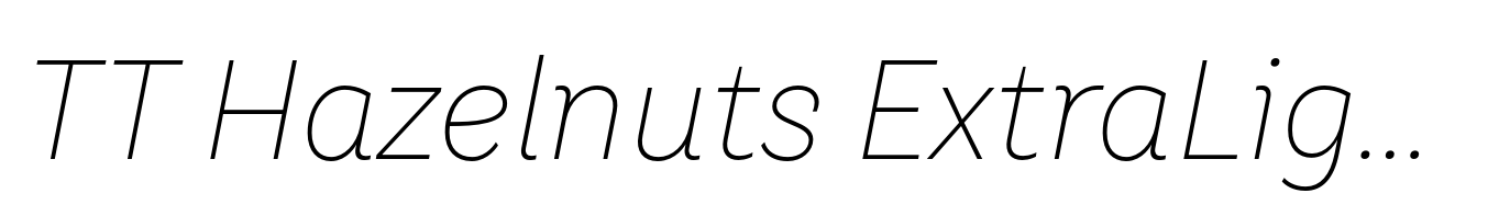 TT Hazelnuts ExtraLight Italic